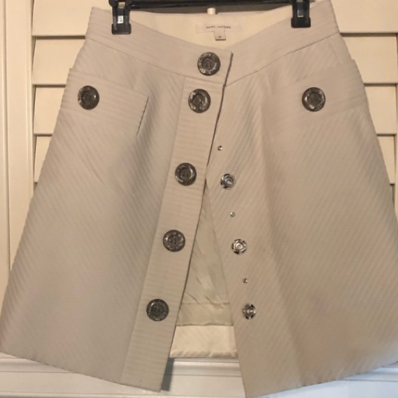 Marc Jacobs Wrap Button Down Front 80 Nylon 20 Silk Skirt. Size 12